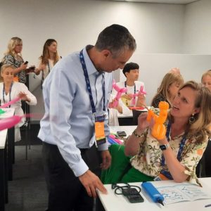 Attending the IAPD international congress in Maastricht this week, Secretary General Dr. Ari Kupietzky, organized a fun workshop for pediatric dentists in balloon twisting